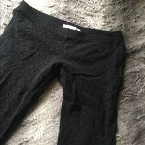 Sexy lace crop leggings